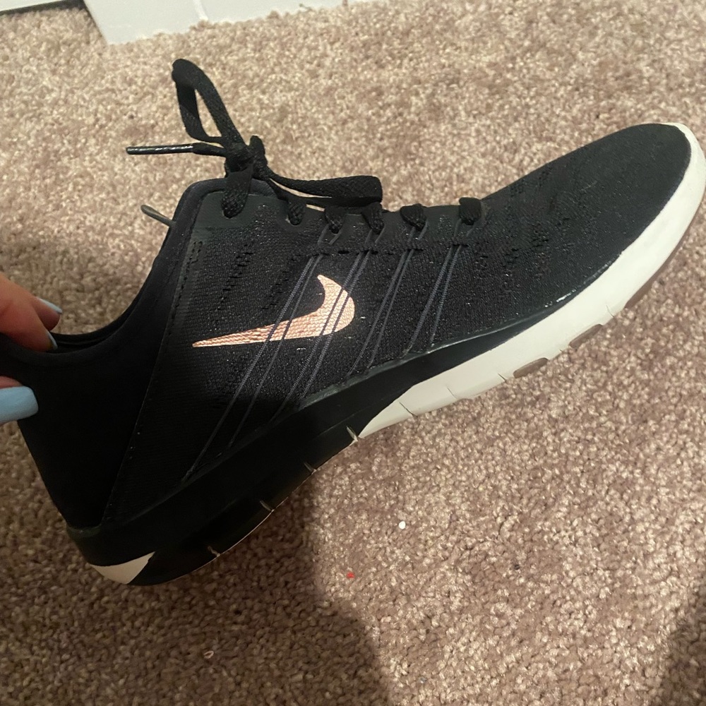 barley worn nike rose gold training sneakers